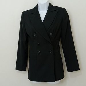 Catalyst Double Breasted Black Blazer Size 2 Petite